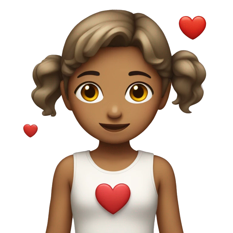 Niña con corazón  emoji