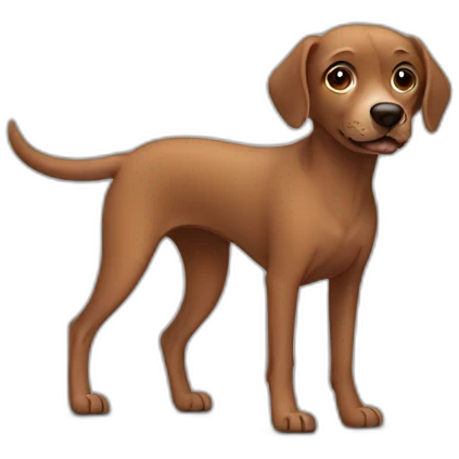 brown dog without hair emoji