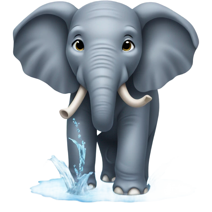elephant slurping emoji