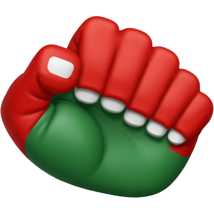 This fist emoji ✊ but instead of yellow it’s the three Italian flag colors emoji