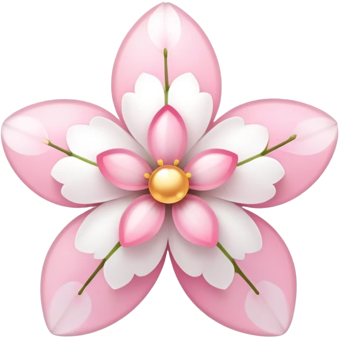 Cute Pastel pink and white Cherry Blossom Sakura Star emoji