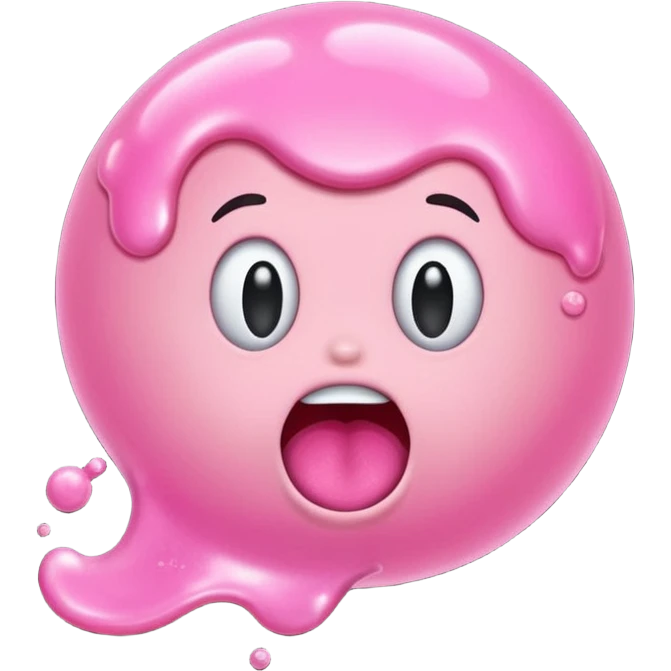 chewed bubble gum splash emoji