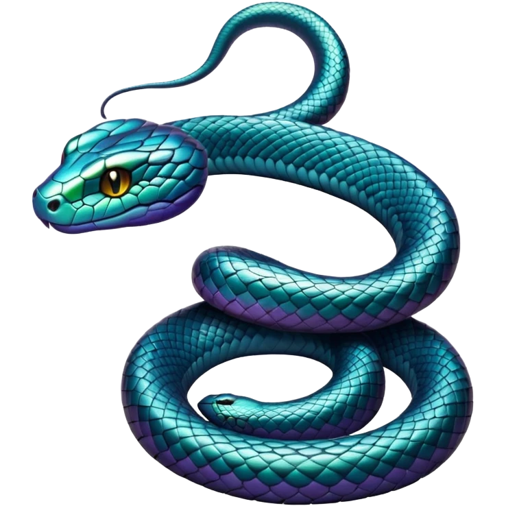 Dark iridescent snake emoji