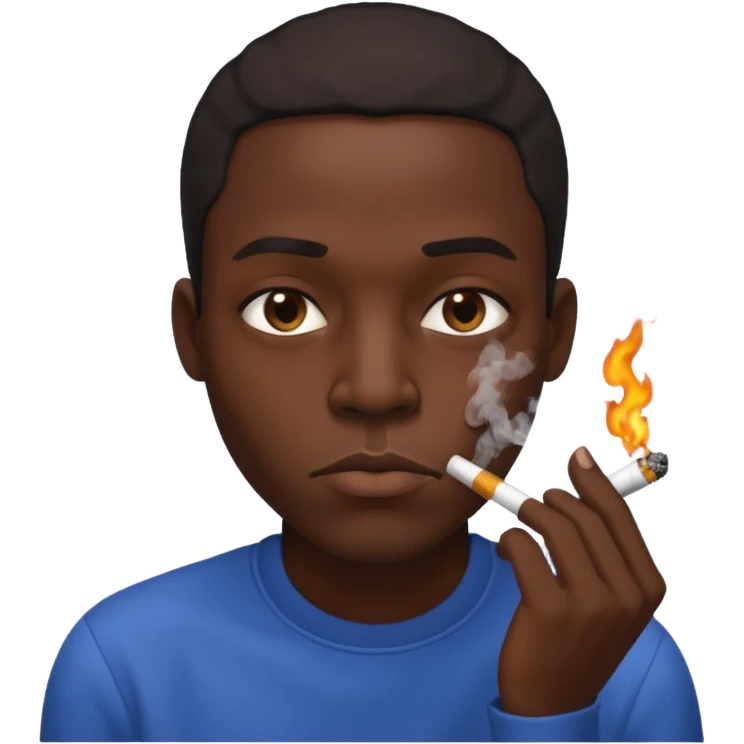 black man doing crack emoji