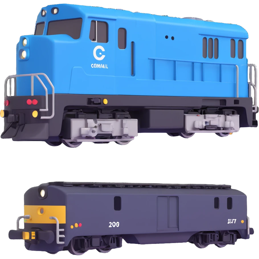 Conrail electric boxy locomotive emoji