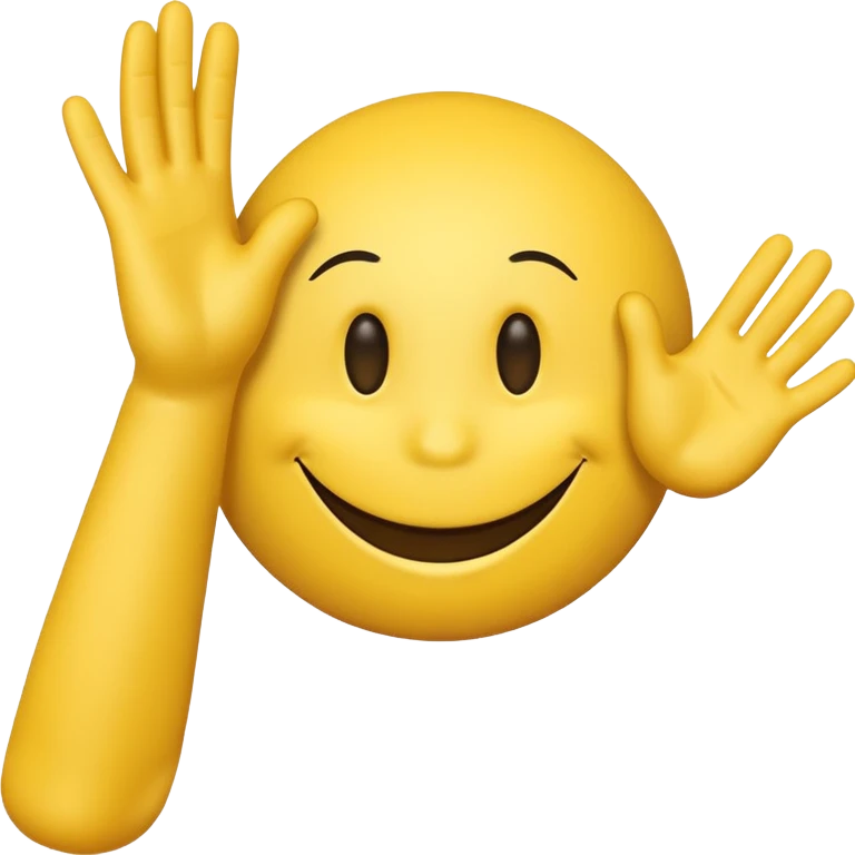 Smiley face with hand emoji
