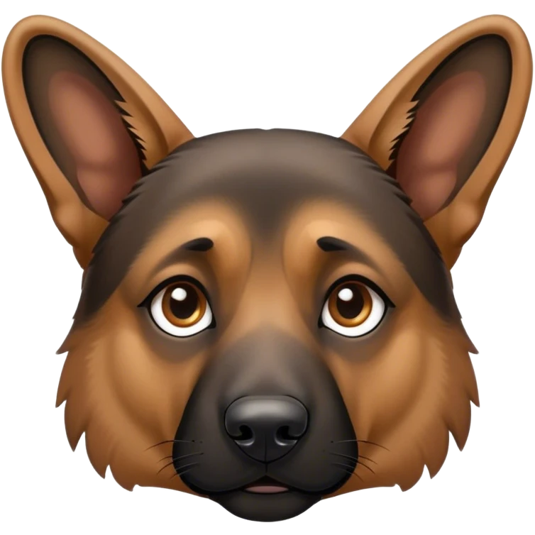 German Shepherd sad  emoji