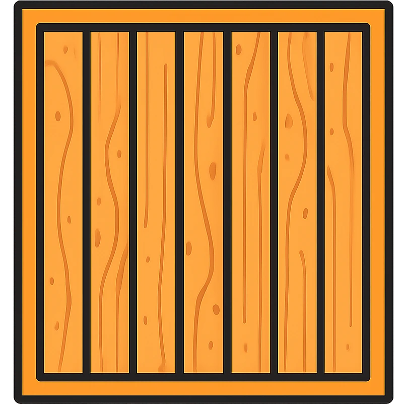 wooden acoustic panel, vertical slats, natural wood color, clean look emoji
