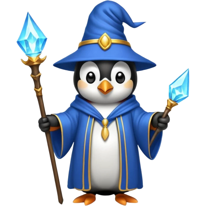 Penguin Wizard emoji