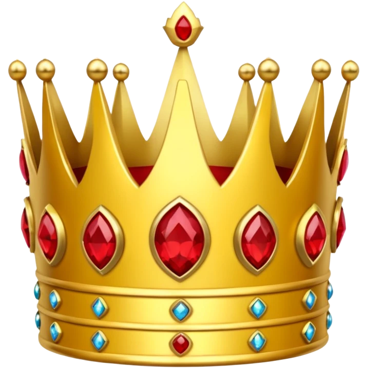 yellow crown with a lot red gems emoji
