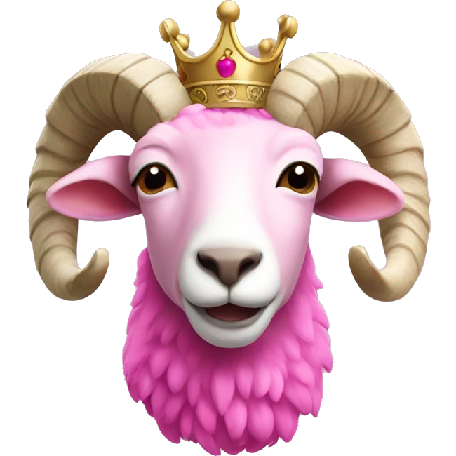 ram in pink crown emoji