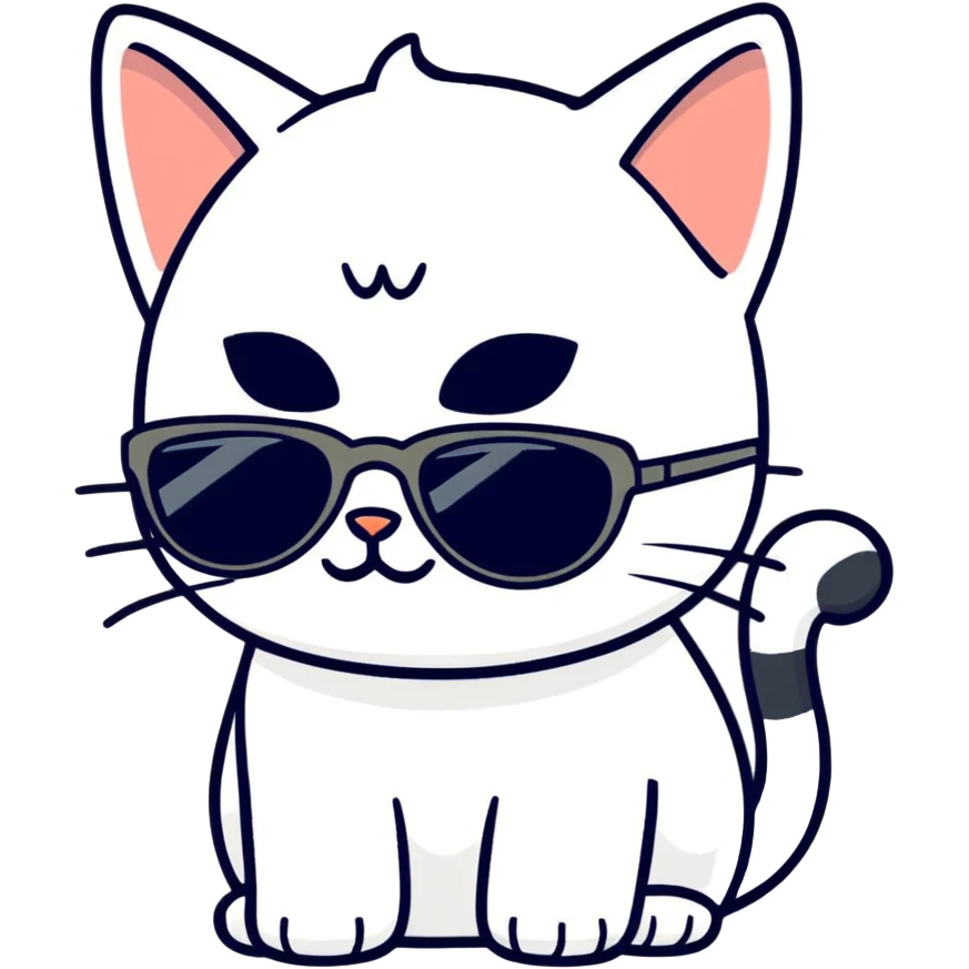 Cat with sunglasses emoji