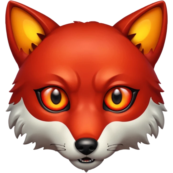 Wolf eyes glowing red only showing the eyes emoji