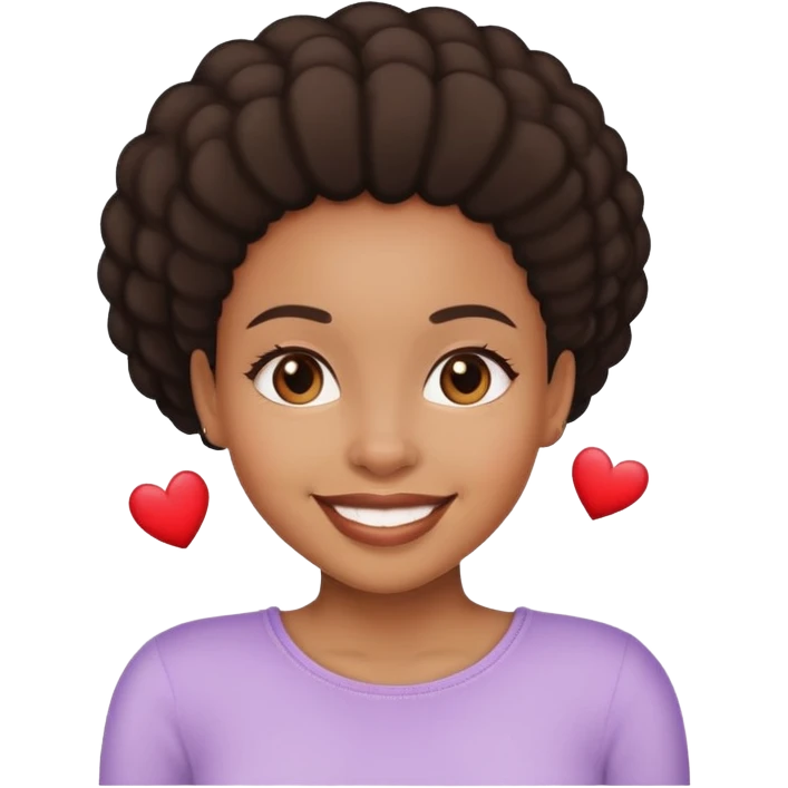 Black girl in love emoji