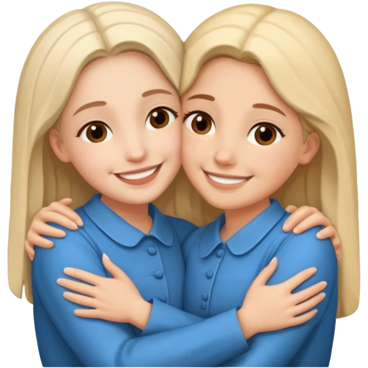 Hugging one carmelitan sister and one Non carmelitan sister emoji