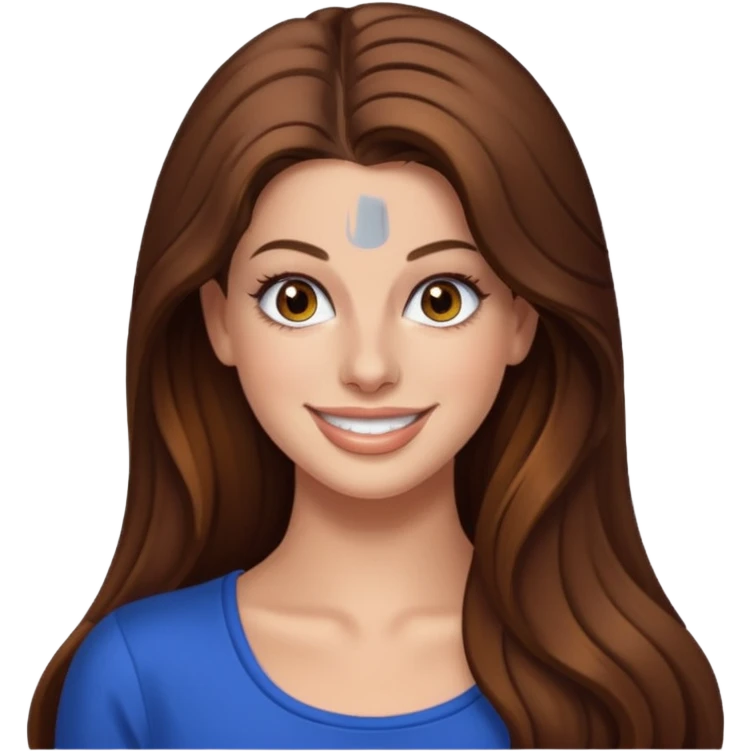Hannah Stocking with long brown hair emoji