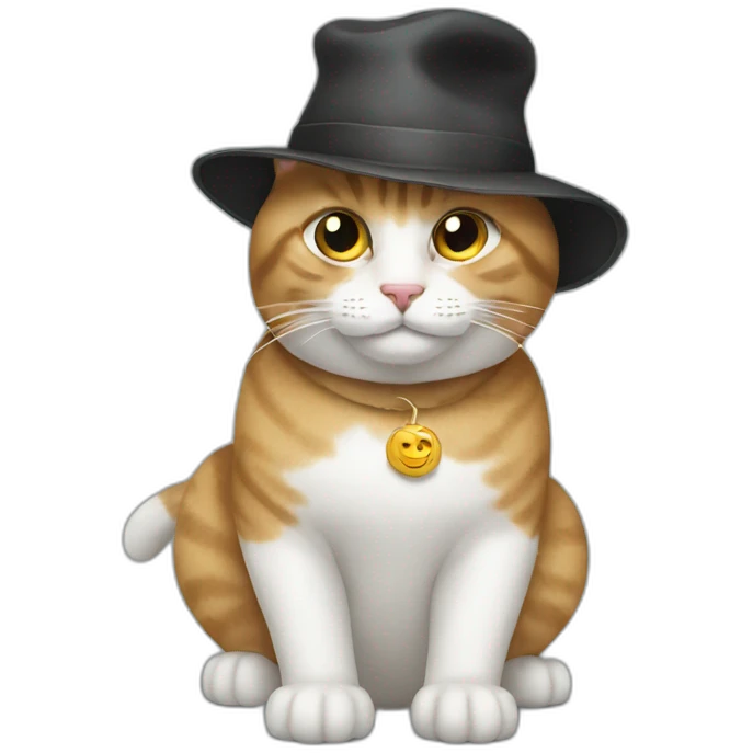 Cat wearing a hat emoji