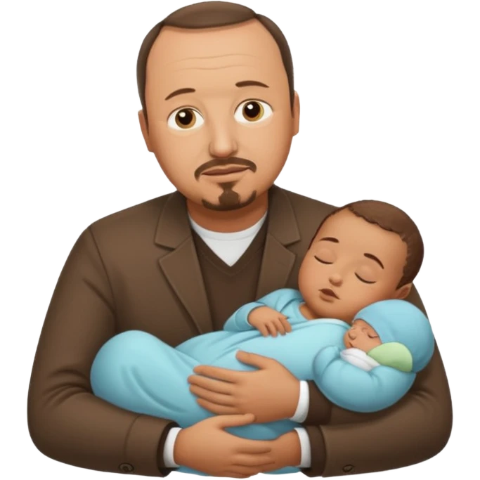Rafael Benitez in his arms sleeping baby emoji