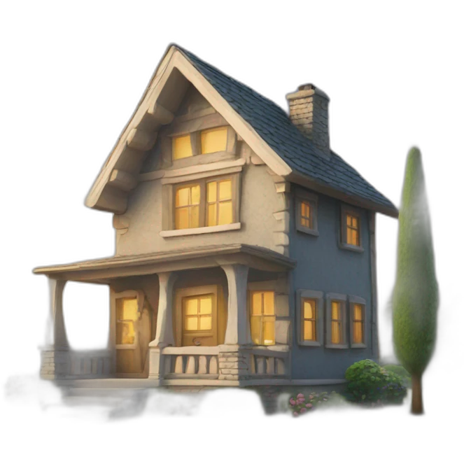 Tele sur une maison emoji