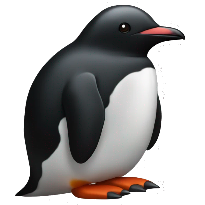 dark red pinguin emoji