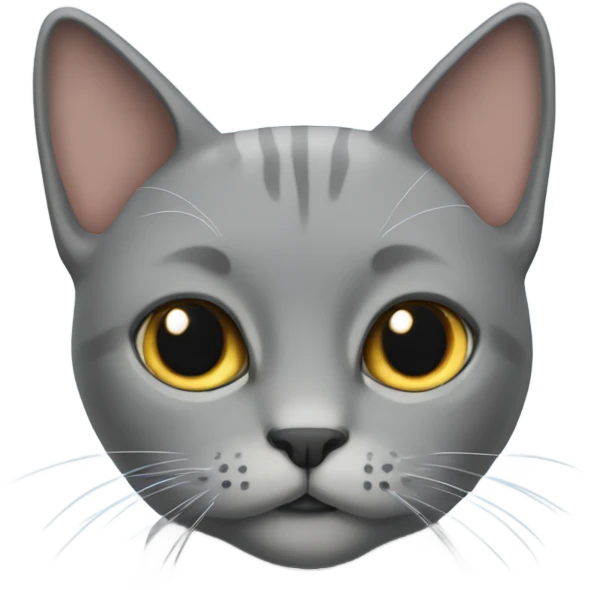 Gray fold cat  emoji