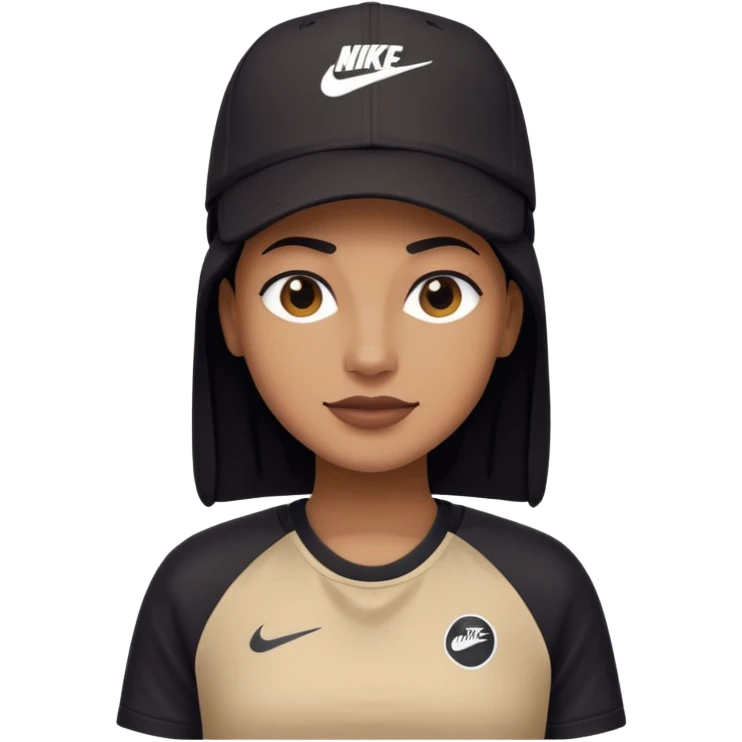 rapaz com boné da Nike preto e blusa branca emoji