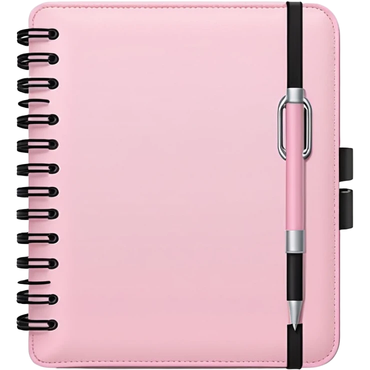 Aesthetic light pink note journal book emoji