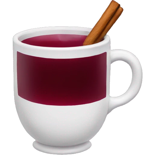 A mug of hot mulled wine emoji