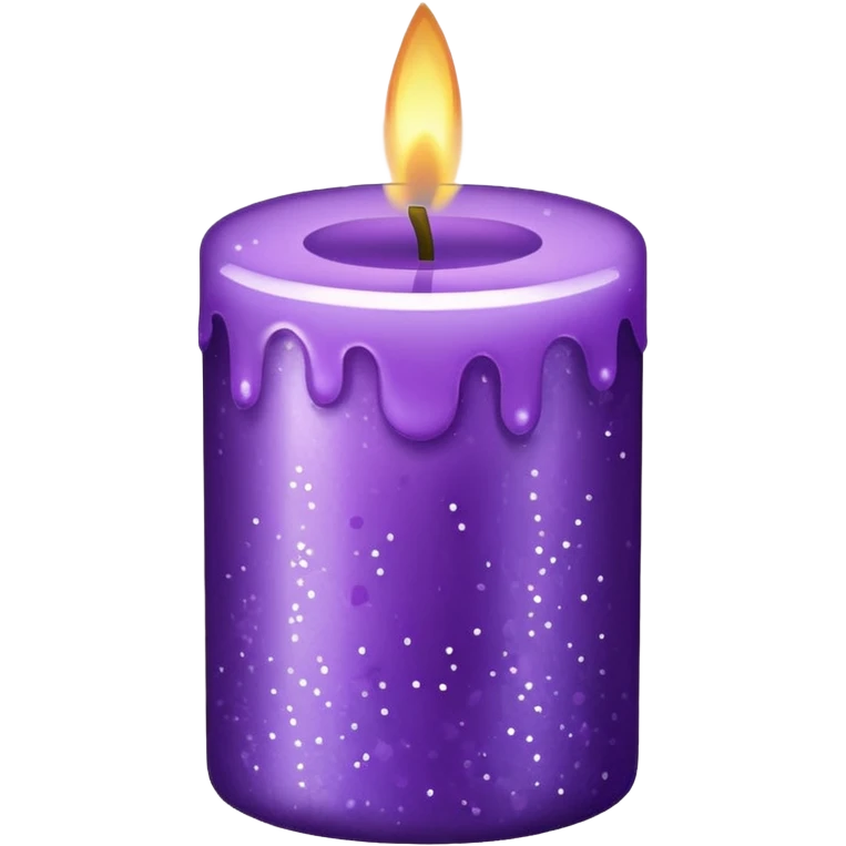 glitter purple candle emoji