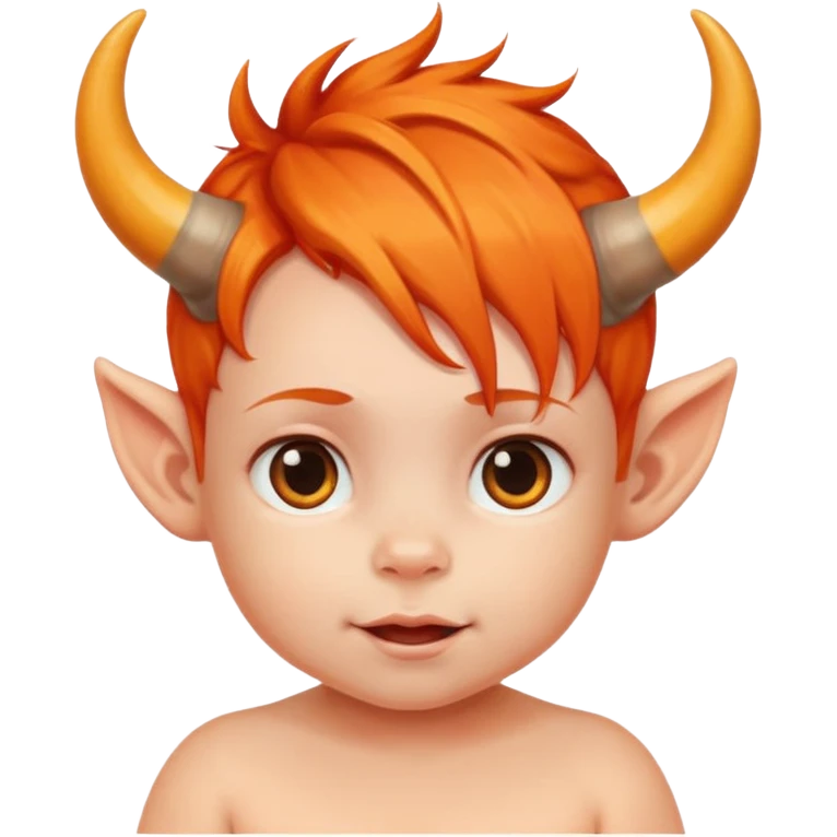 baby with horns and orange hair emoji