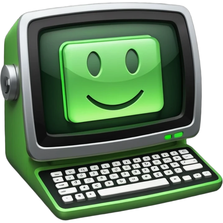 mac os icon code transpiler compiler terminal, black and green emoji