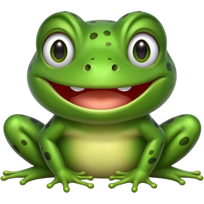 Um sapo dando risada emoji