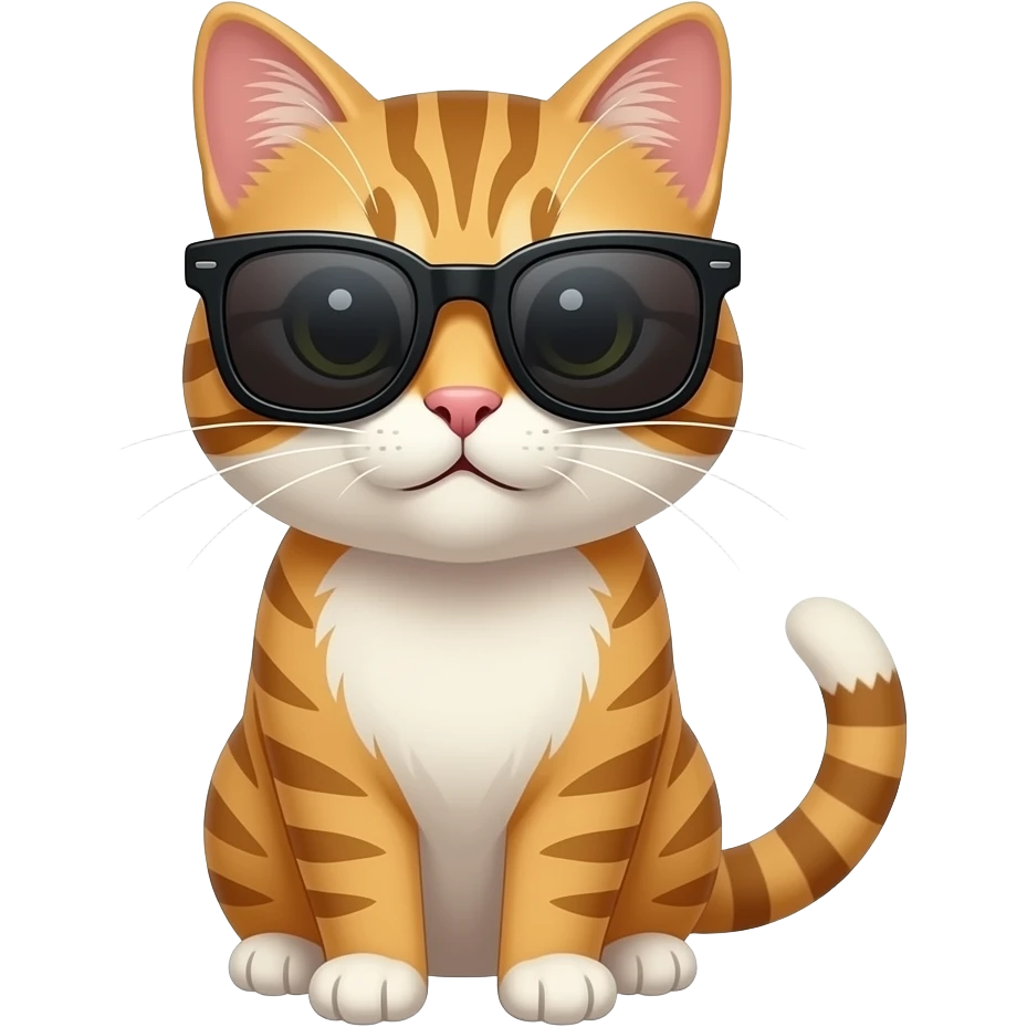 Cat wearing sunglasses emoji