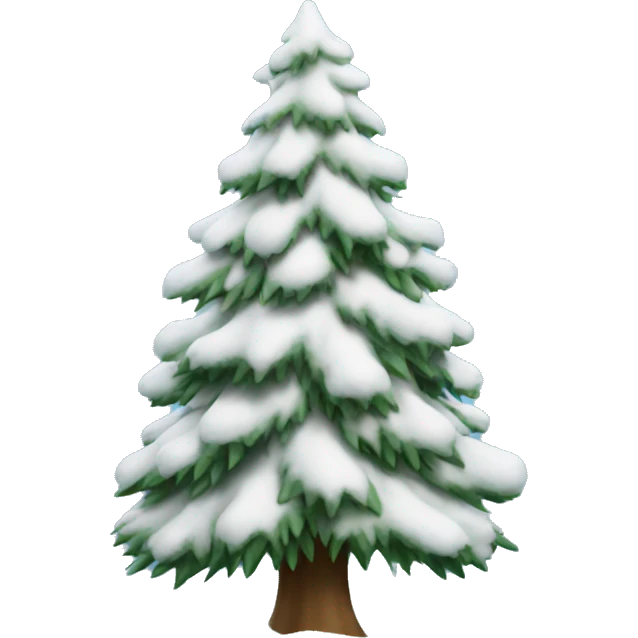 snow christmas tree emoji