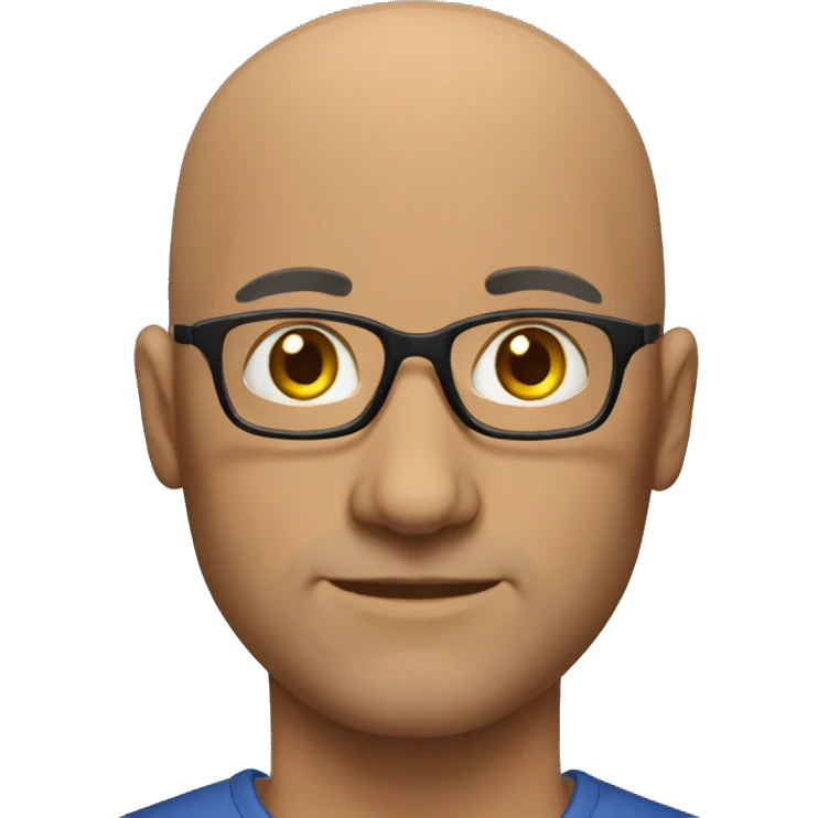 teacher male 40s bald emoji