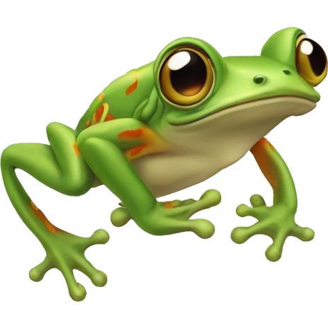 Flying frog emoji