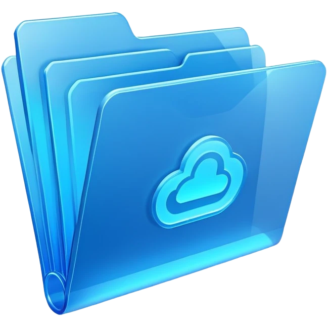 blue neon file folder emoji