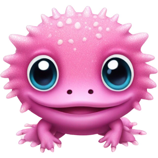 Lisa frank pink glitter axolotyl adorable emoji