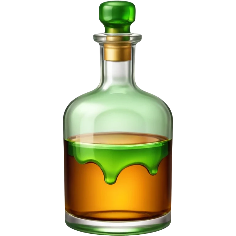 Bottle of rum glass green emoji