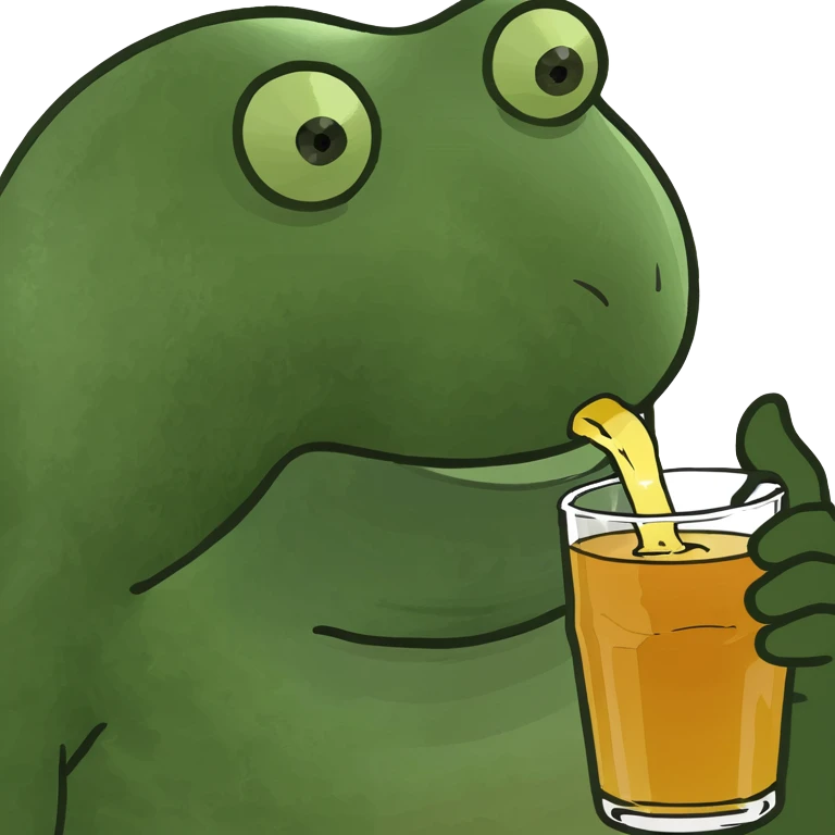 Man drinking kombucha emoji