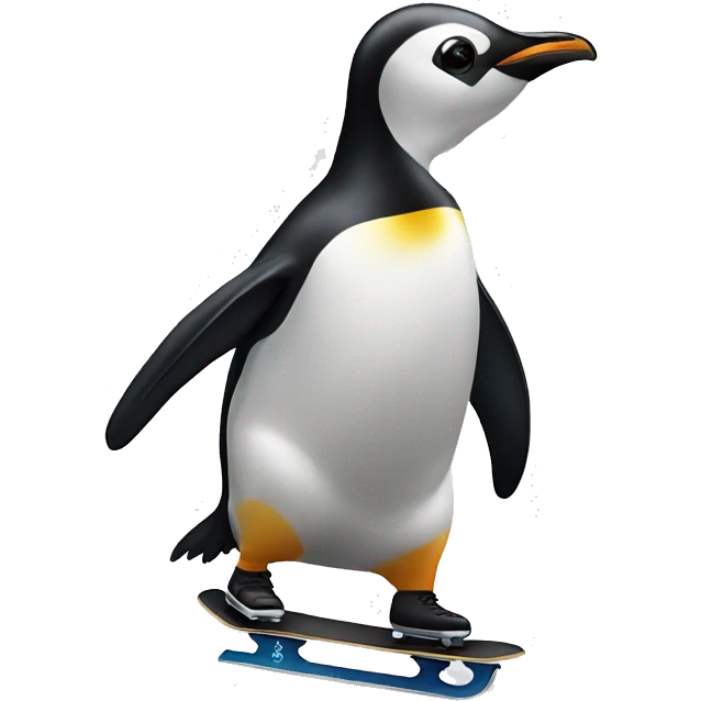 Penguin skating emoji