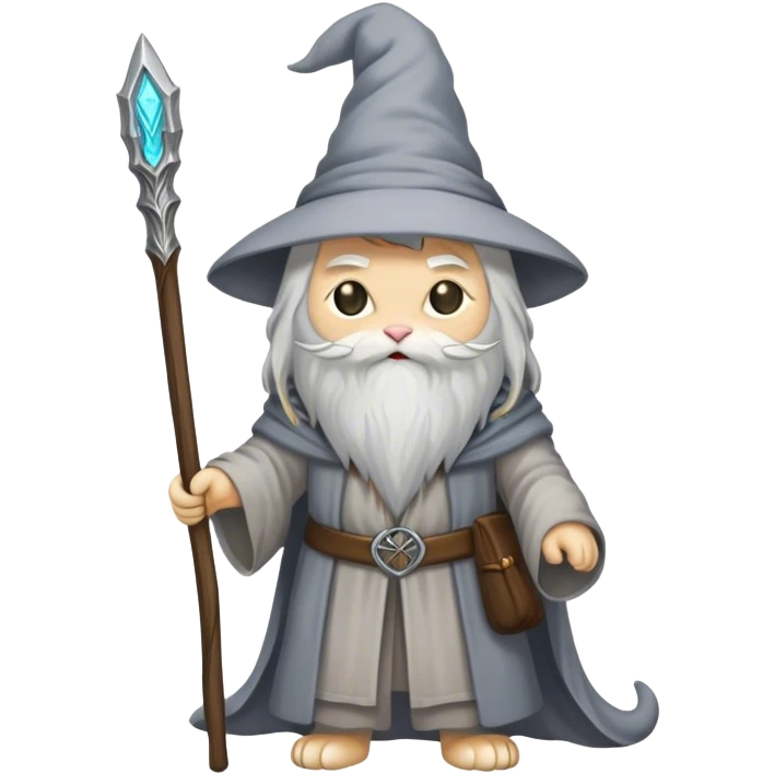 Cat dressed up as Gandalf  emoji