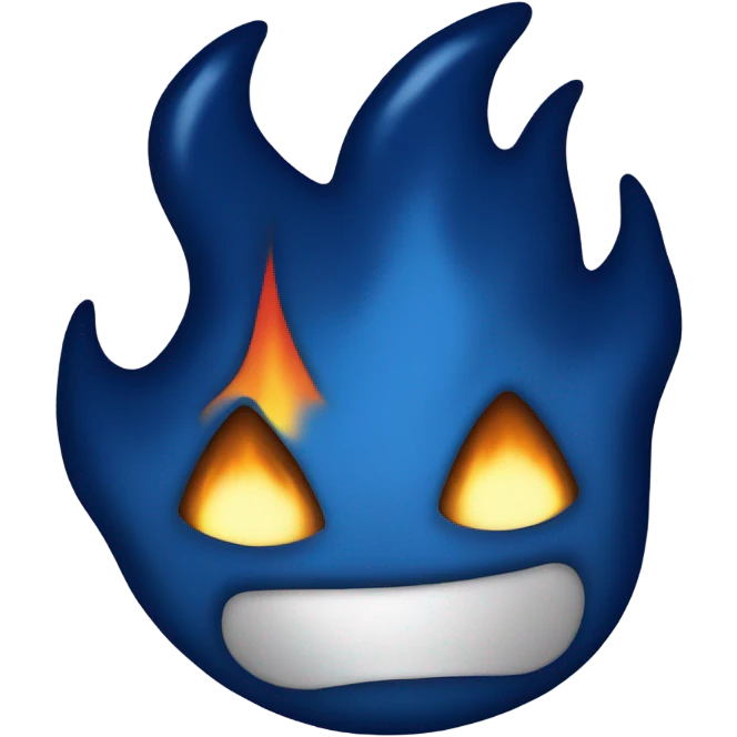 dark blue fire emoji