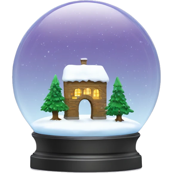 snow globe, bridge, trees, Chroma key background  emoji