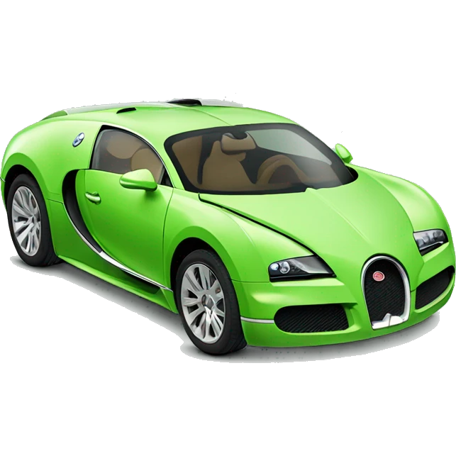 A light Green bugatti car emoji