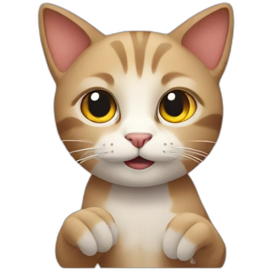 Cat with hands top emoji