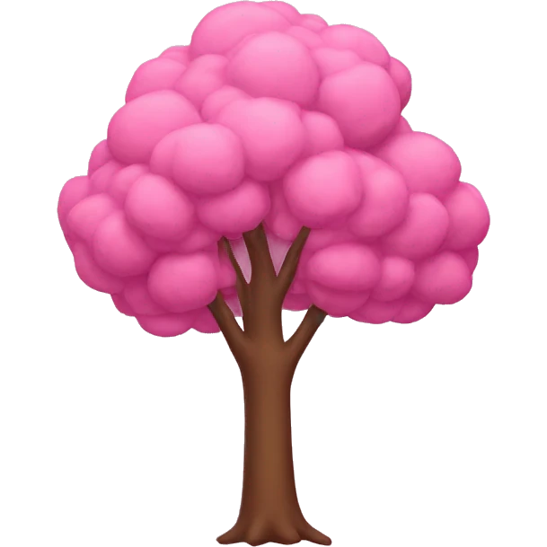 Pink tree emoji