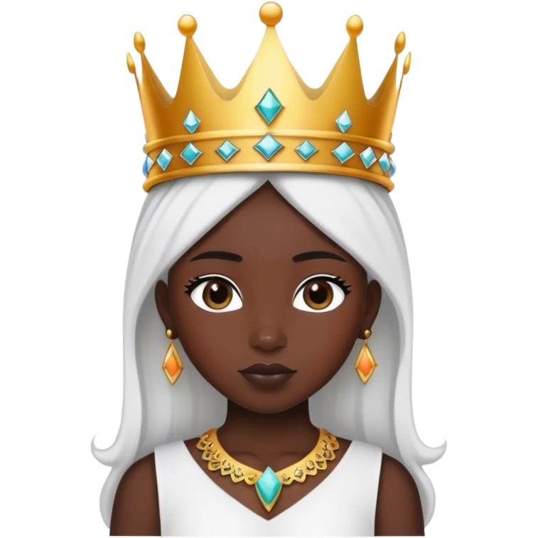 Girl black color crown and designed name of ASYEH in bottom  emoji