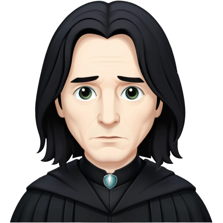 Severus Snape with long black hair and black robes emoji