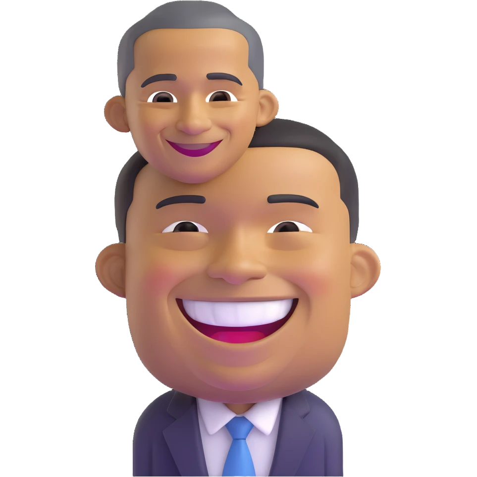 Barack Obama smiling emoji